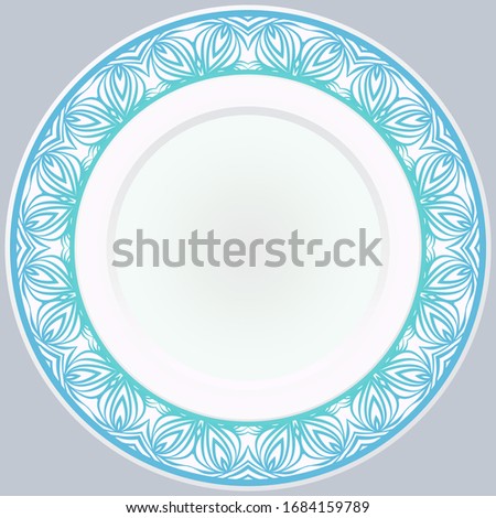 Round Ornament. Vector Illustration. For Modern Interiors Design, Wallpaper.