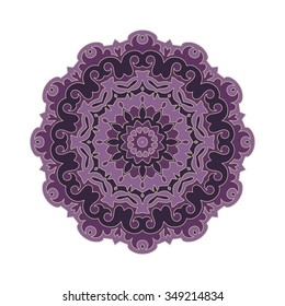 Round ornament. Vintage decorative elements.  Vector illustration. 