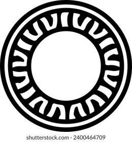 Marco decorativo ornamental redondo. Símbolo geométrico circular. Elemento de diseño.