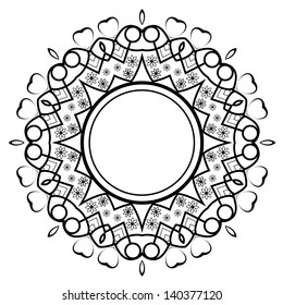 Round ornamental frame