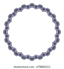 Round ornamental frame. Vector illustration