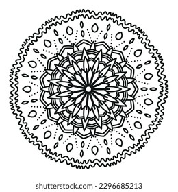 round ornamental lace isolated pattern