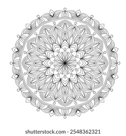 Round Ornamental Lace Pattern Mandala Vector Illustration