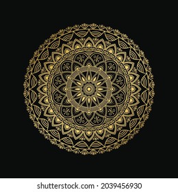 Rund ornamentales Mandala-Hintergrunddesign. Vektorgrafik