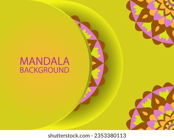 Round Ornamental Mandala Background design editable and resizeable