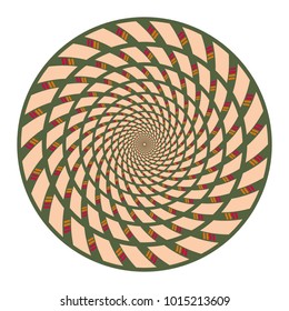 Round ornamental with repetitive pattern 