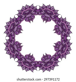 Round ornamental vector element.