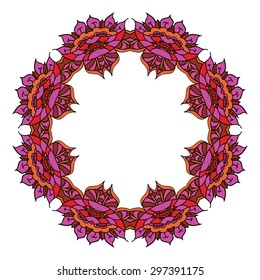Round ornamental vector element.