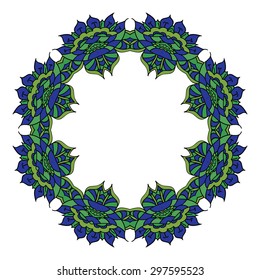 Round ornamental vector element.