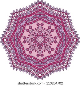 Round ornamental vector shape