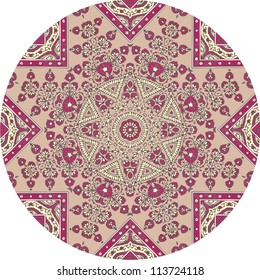 Round ornamental vector shape