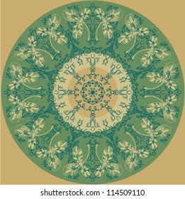 Round ornamental vector shape