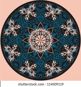 Round ornamental vector shape
