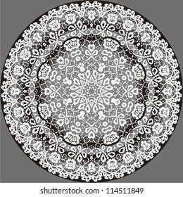 Round ornamental vector shape
