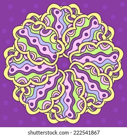 Round ornamental vector shape
