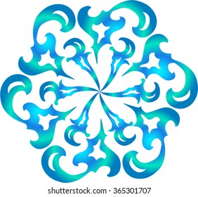 Round ornaments with curls