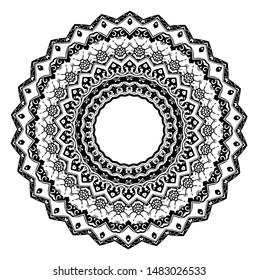 round ornate mandala vector object