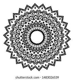 round ornate mandala vector object
