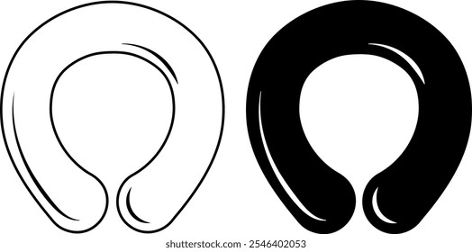 round Orthopedic pillow icon set