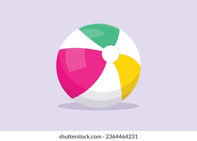 Round and oval balls for different sports and recreational activities concept. Equipment for sport games. Colored flat vector illustration isolated. 