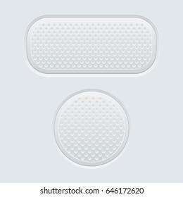 Round and oval gray web buttons. Vector illustration
