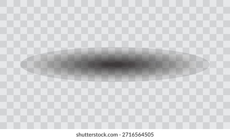 Round overlay shadow, circular fading shape. Vector illustration.
