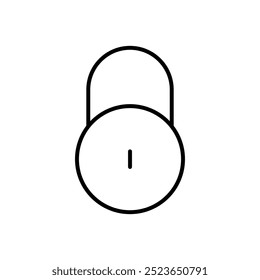 Icono de candado redondo sobre fondo transparente