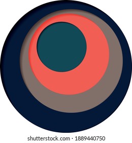 Round palette of four colors on a white background - Vector illustration