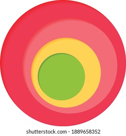Round palette of four colors on a white background - Vector illustration