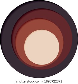 Round palette of four colors on a white background - Vector illustration