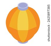 Round paper lantern hanging, bringing a festive atmosphere to the celebration