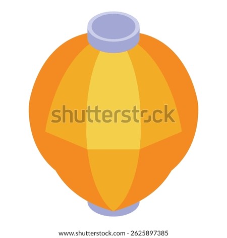 Round paper lantern hanging, bringing a festive atmosphere to the celebration