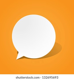 Round Paper Speech Bubble