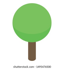 Round park tree icon. Isometric of round park tree vector icon for web design isolated on white background