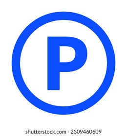 Rundparkplatz Symbol. Vektorgrafik.