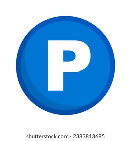 Rundparkplatz Symbol. Vektorgrafik.