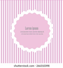 Round pattern abstract design element .blue and white background with ribbon  .vector illustration