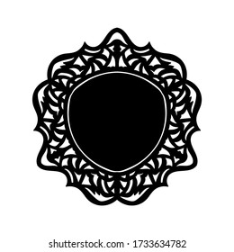 Rundmuster mit abstrakten Ornamenten. Abstrakter Rahmen oder Rahmen. Dekorative Oberflächengestaltung für Drucke, Cover, Schreibwaren, Web, Scrapbook