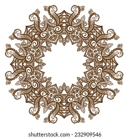 Round pattern, Circular ornament design element, Vector