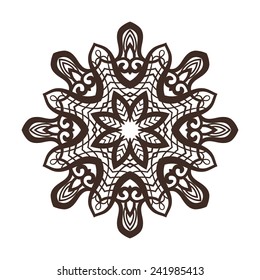 Round pattern, Circular ornament design element, Vector