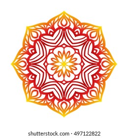 Round pattern, Circular ornament design element, Vector