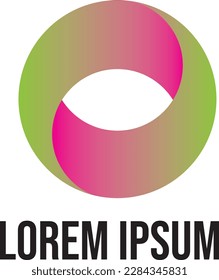 round pattern colour vector logo design