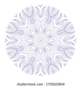Round pattern decorative element. Vector illustration