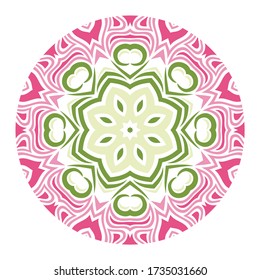 Round pattern decorative element. Vector illustration