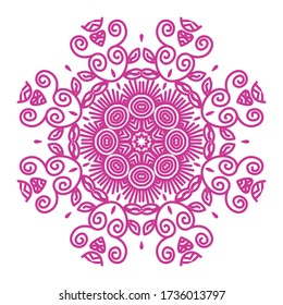 Round pattern decorative element. Vector illustration