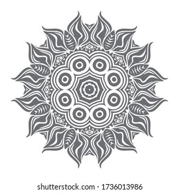 Round pattern decorative element. Vector illustration