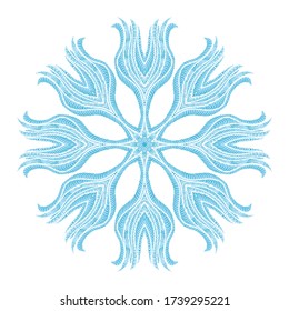 Round pattern decorative element. Vector illustration