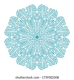 Round pattern decorative element. Vector illustration