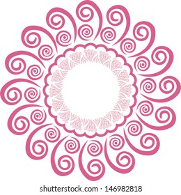 Round pattern design element vector illustration