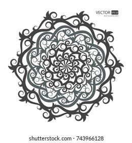 Round pattern for the designer. The Oriental style.